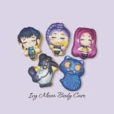 K-Pop Sensitive Skin Formulated Bath Bomb Handpainted Fruity Scent Set of 5 