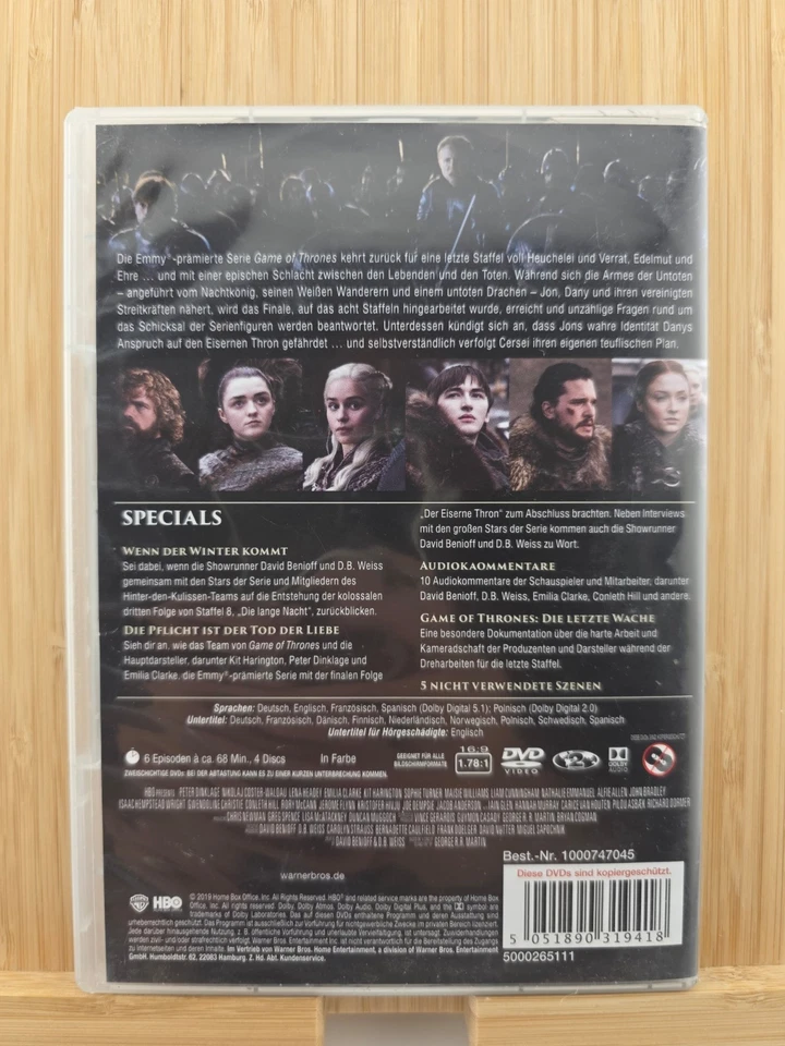 Game of Thrones Die komplette achte Staffel 8 DVD - Bild 2 von 4