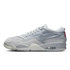 Scarpe da ginnastica Nike Air Jordan 4 RM grigio rosso pelle uomo UK 7.5_8_9_10_11