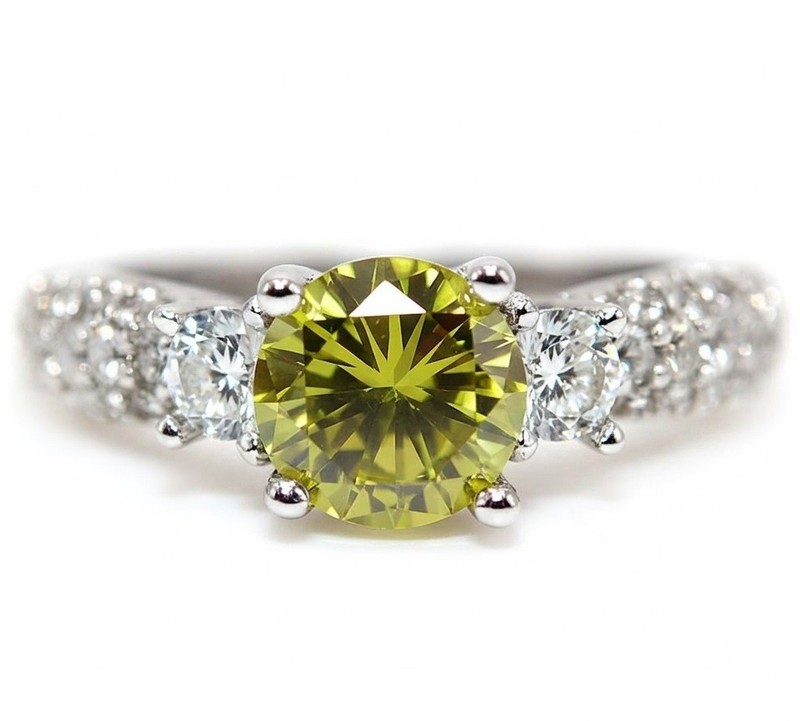 2CT Peridot 925 Solid Genuine Sterling Silver Ring Jewelry Sz 7 PC13-4