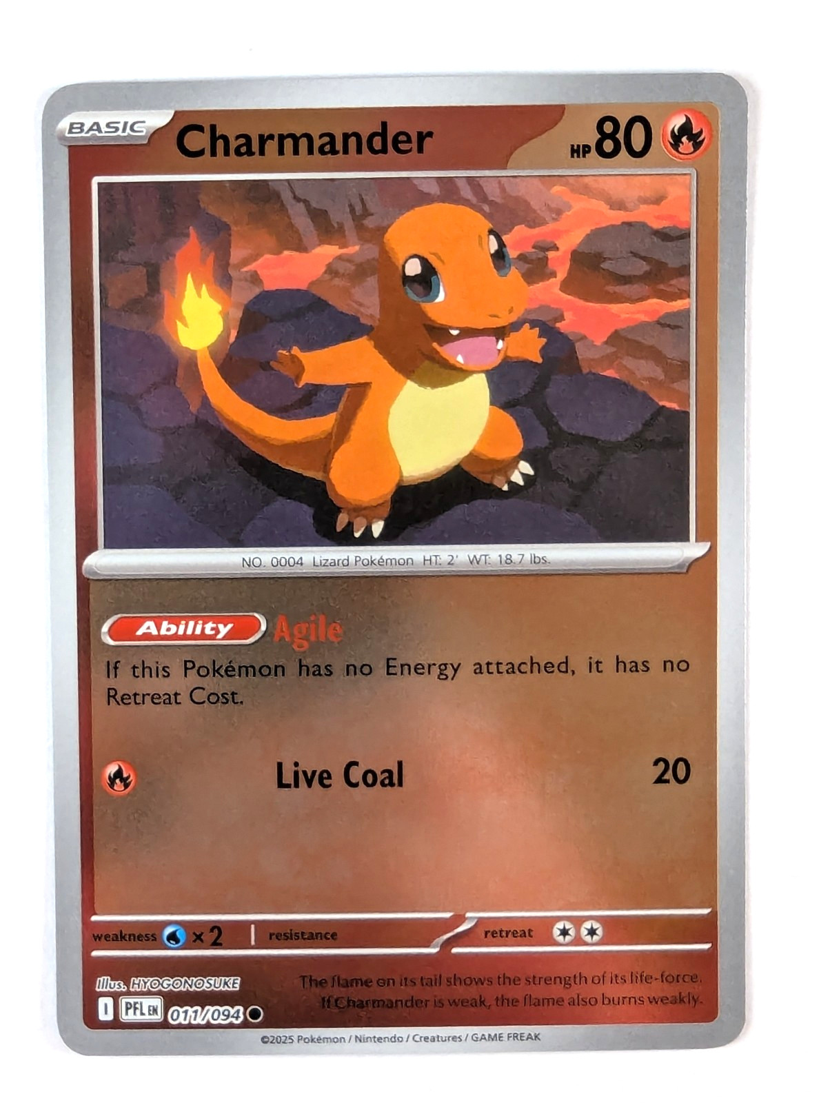 Pokemon Phantasmal Flames 011/094 Charmander Reverse Holo