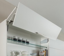 Hafele Bi-Fold Lift Up Fitting Set Kitchen Cupboard 2 Piece Free Fold Wood Flaps