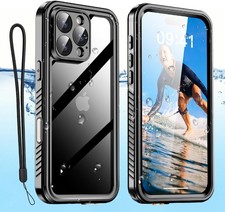 iPhone 16 Pro Max Case Waterproof, Clear Water Proof Built-in Screen Protector