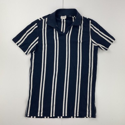 LINDBURGH WHITE Poloshirt mittelblau Herren Kragen normale Passform gestreift...