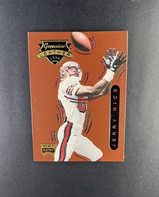 1996 Playoff Contenders Jerry Rice Genuine Leather #57 SP 49ers