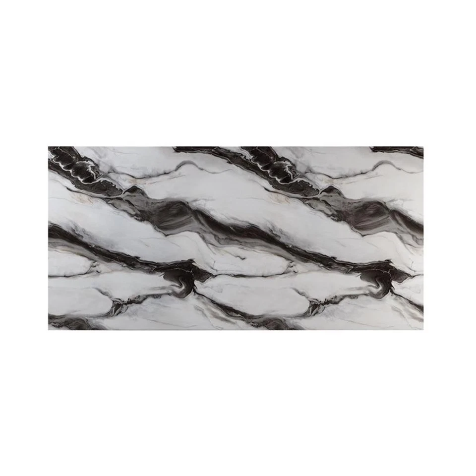 Mesa de jantar Global Furniture EUA preto/branco D12DT tampo de mármore falso - Imagem 2 de 4