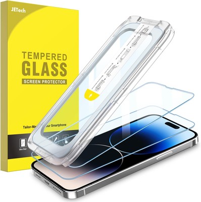 JETech One Touch Install Screen Protector iPhone 14 Pro Max 6.7-Inch, Clear 
