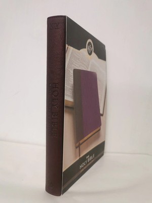 KJV Large Print Lux-Leather Brown/Purple Imitation Leather