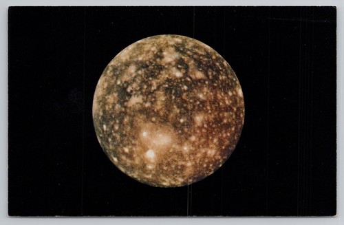Foto de satélite joviano Caslisto NASA por Voyager 2 en 1979 postal - Imagen 1 de 2