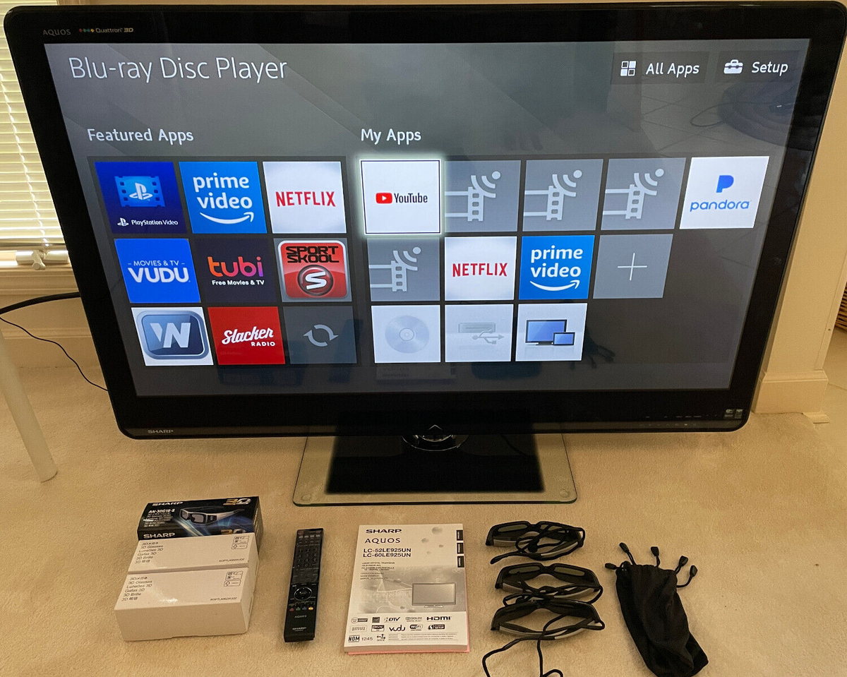 Sharp Aquos LC-52LE925UN 1080p 3D 120hz TV 52