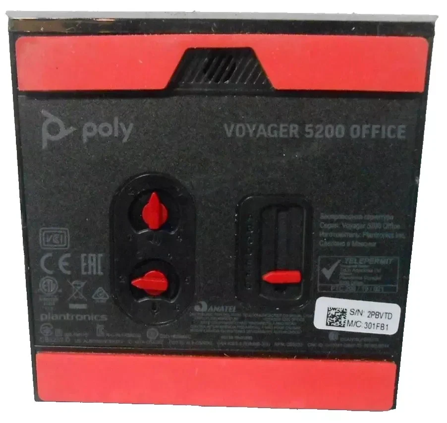 POLY Voyager 5200 Office 1-Way Base with Interface & Power Cable. No Earpiece - Image 3 of 3