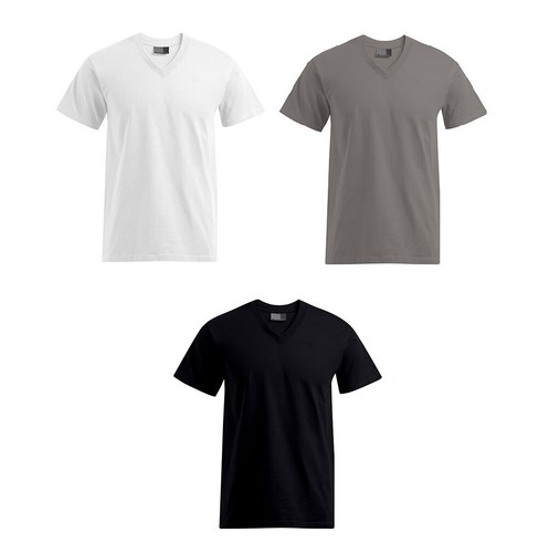 3er, 5er Pack Herren Promodoro Premium V-Neck T-Shirts veredelte Baumwolle S-5XL - Bild 67 von 88