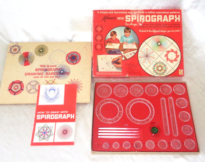 Vintage 1967 Kenner #401 RED SPIROGRAPH Set in Box w Board & Instructions
