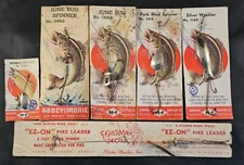 6 Rare NOS Metal Fishing Lures, Horrocks-Ibbotson, Abbey & Imbrie, Strike Master