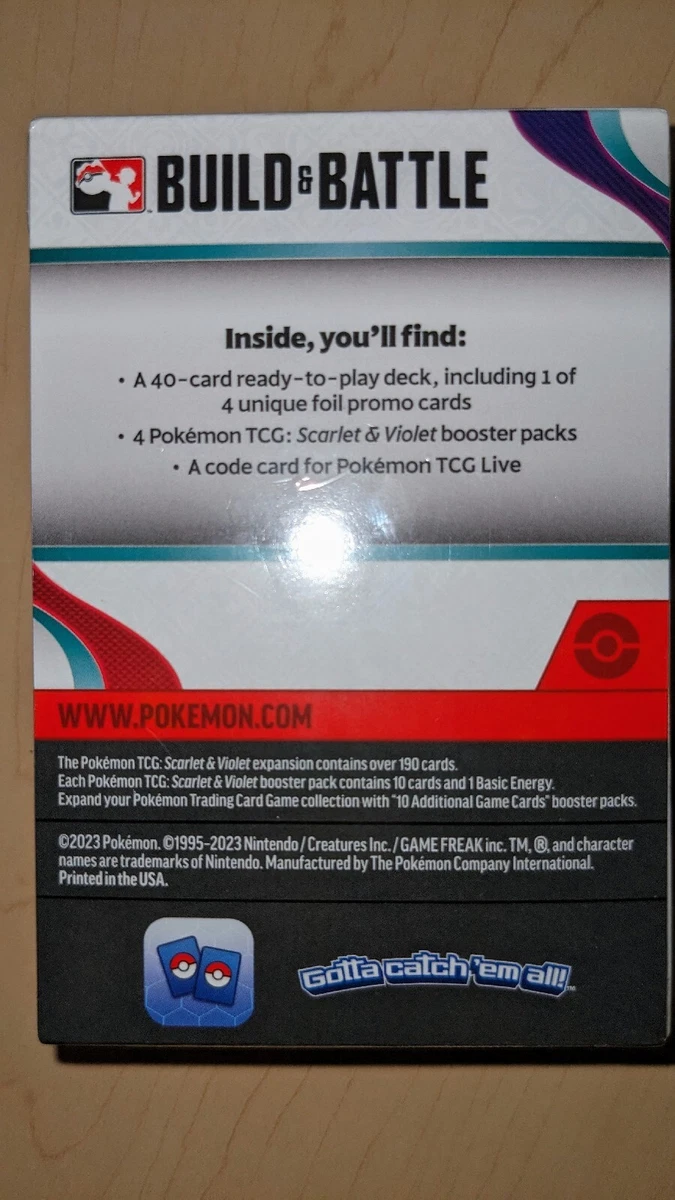 Scarlet & Violet Build & Battle Box - Pokemon TCG Live Codes