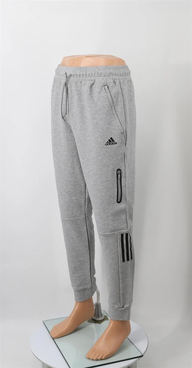 ADIDAS ORIGINALS MENS UK 2XL GREY 3 STRIPE JOGGER TRACK PANTS DH