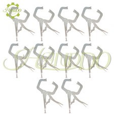 11-Inch 10 Piece Adjustable Swivel Pad Locking C-Clamp Locking Pliers