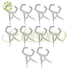 11-Inch 10 Piece Adjustable Swivel Pad Locking C-Clamp Locking Pliers