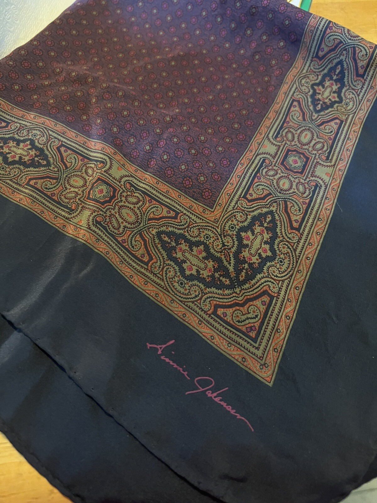 VTG SIGNED SCARF - image 1