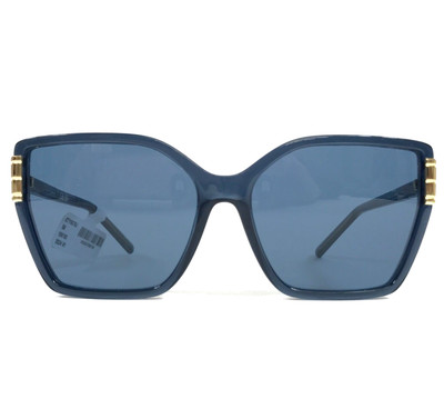 Tory Burch Sunglasses TY9076U 199180 Transparent Blue Frames w/ Dark Blue Lenses