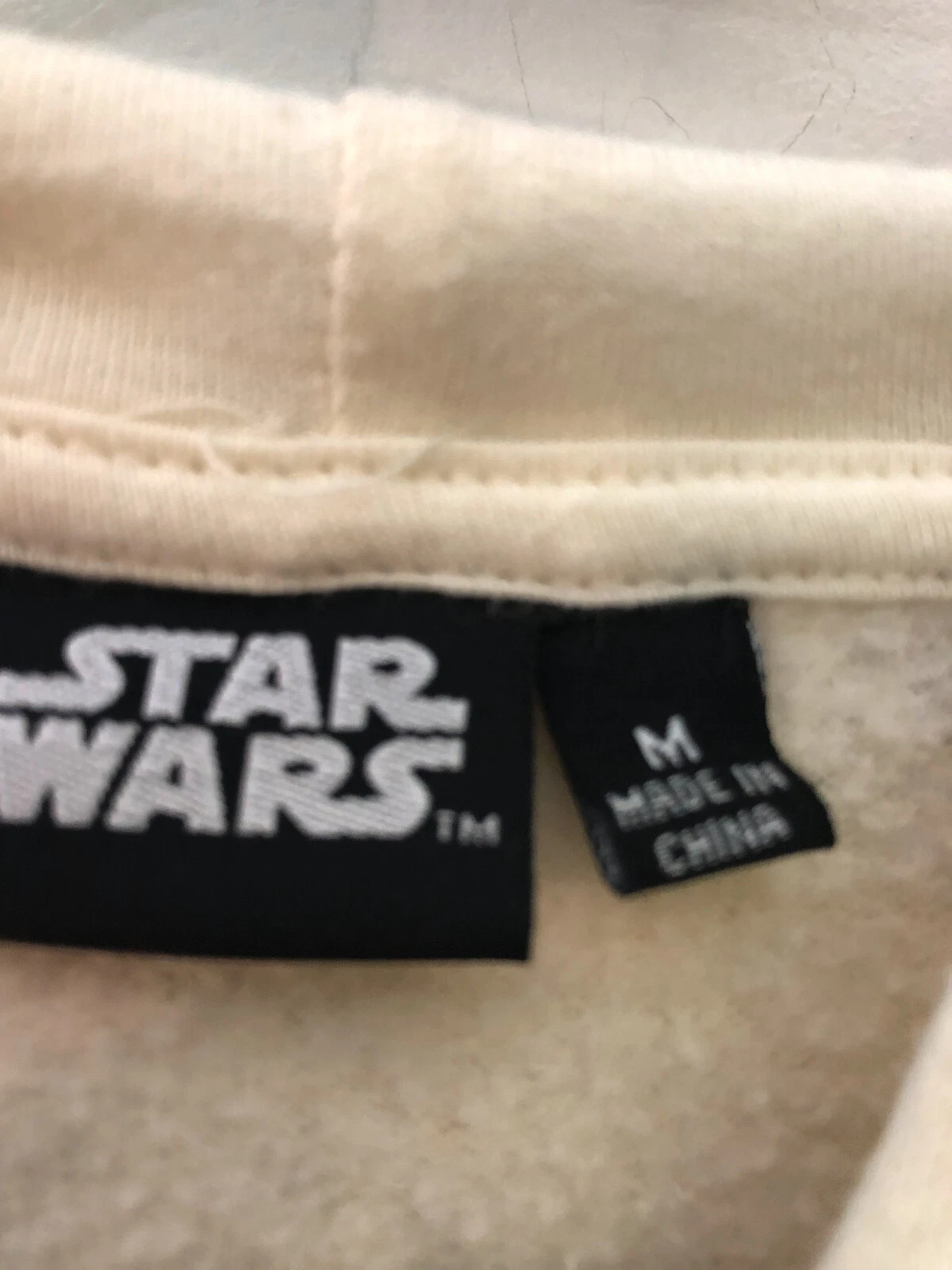 OFF WHITE STAR WARS Madalorian Grogu maglione felpa con cappuccio avorio. Taglia M giovane 10 12
