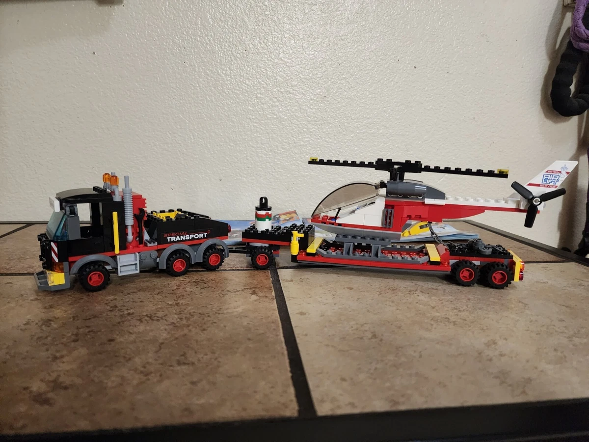 Wow Lego City 60183 Heavy Cargo Transport Helicopter Truck Trailer no mini