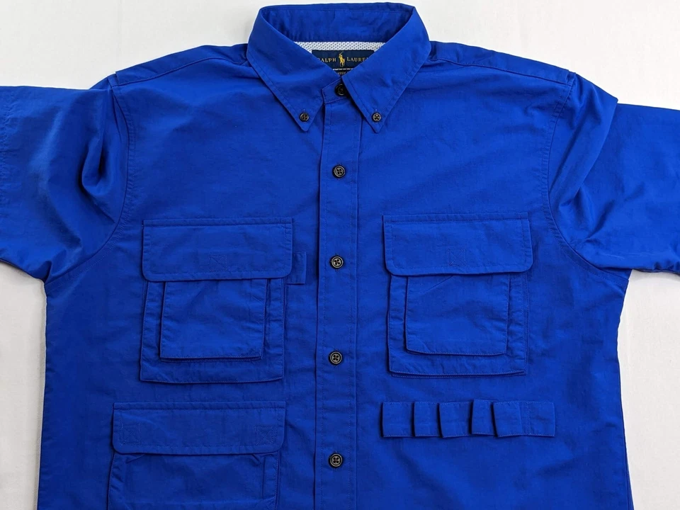 Polo Ralph Lauren Shooting Shirt Mens (Unisex) Small Blue SS Vented $198 - Image 2 of 4
