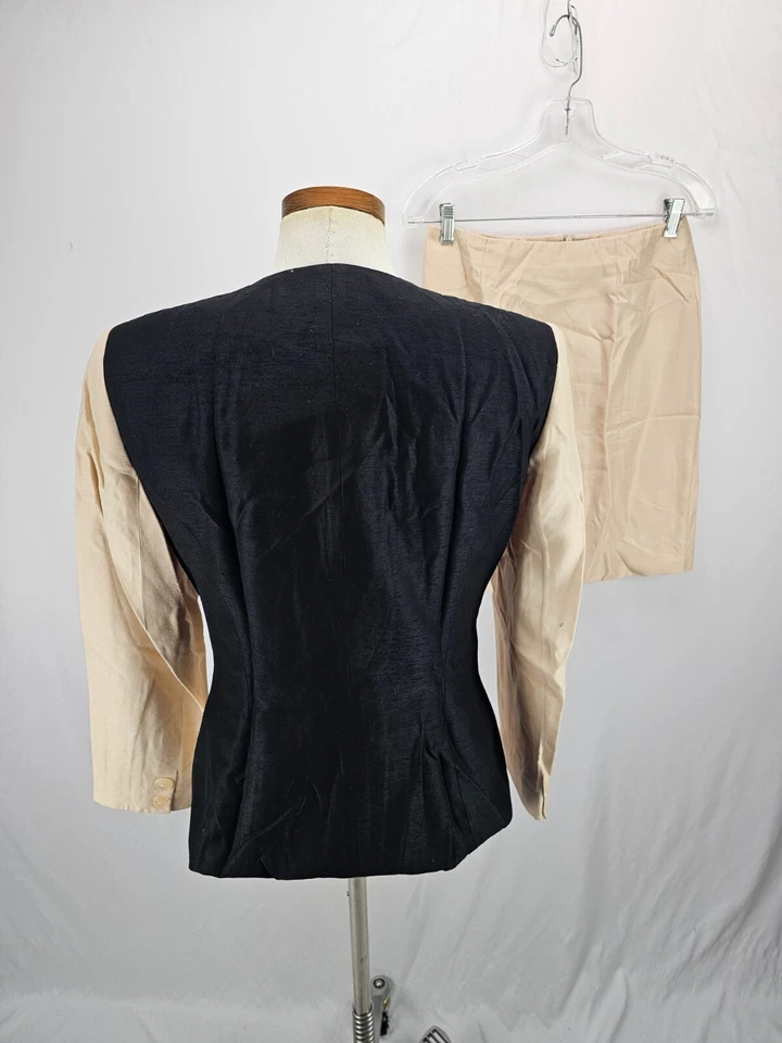 Traje falda beige y negro para mujer Mackie by Bob Mackie 8 Foto 4 de 4