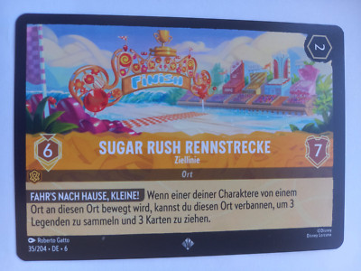 Disney Lorcana Karte Sugar Rush Rennstrecke - Ziellinie 35/204 6AZS Episch