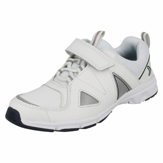 clarks white trainers