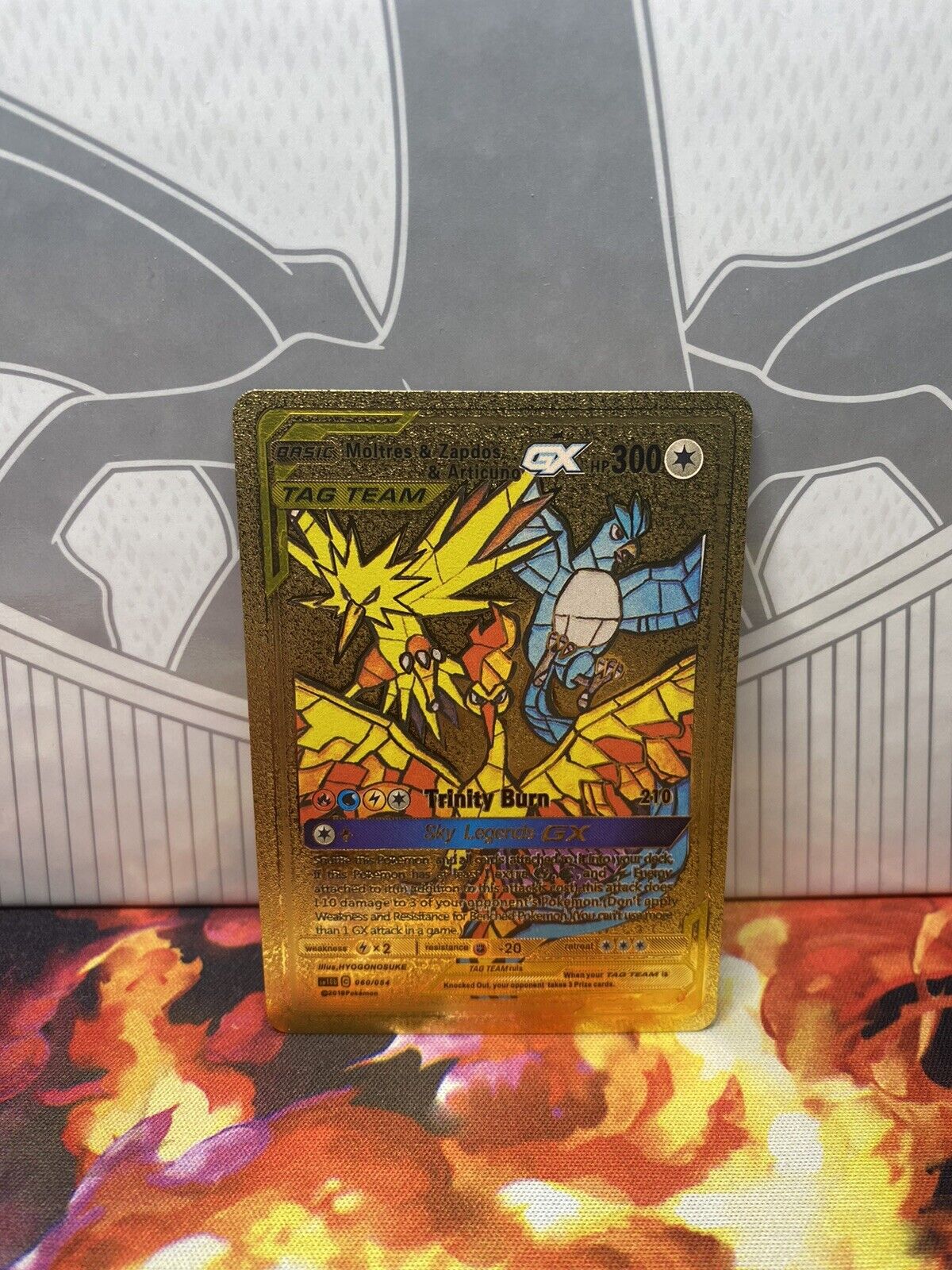 Moltres, Articuno & Zapdos Full Art Custom Metal Pokemon Card