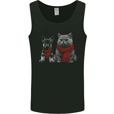 Hund & Katze in Schals Deutscher Schäferhund Herren Trägershirt Tank Top