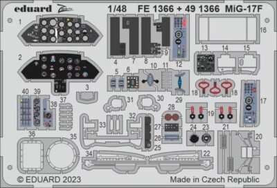 1/48 Eduard #FE1366 MiG-17F Fresco Zoom Details For MiG Ammo Kit