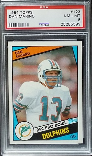 Dan Marino 1984 Topps RC PSA 8 Centered Beauty Rookie Card #123 NM-MT
