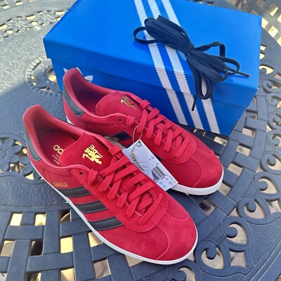 Adidas Manchester United x Gazelle Red Black Men's Athletic Shoes