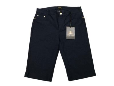 Dereon Women's Navy Blue Stretch Cotton Blend Shorts Style HD-601 Size 15