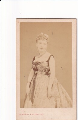 CDV Foto Cora Pearl von Disdéri Paris Kurtisane geboren Emma Crouch Halbwelt