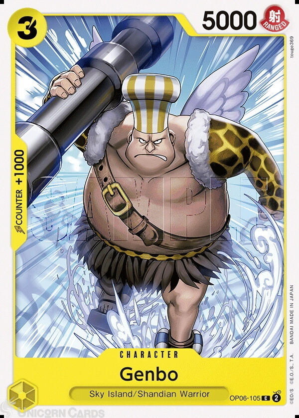 OP06-105 Genbo : Common One Piece English TCG Card : OP06: Wings Of The Captain