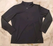 REI Quarter Zip Pullover Mens XL Black Lightweight Mock Neck Base Layer