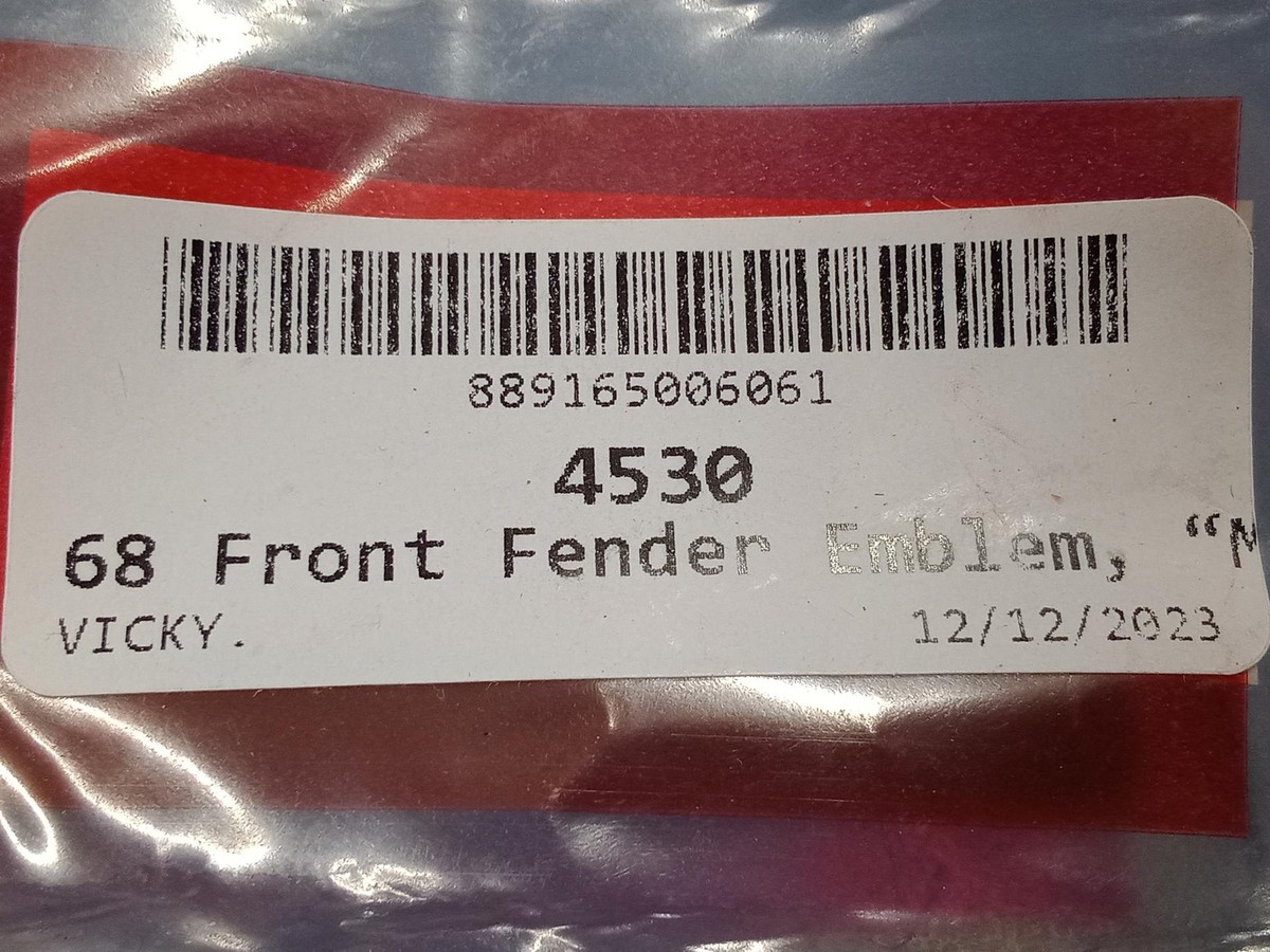 Trim Parts 4530 Front Fender Emblem for sale online | eBay