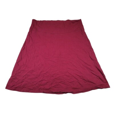 FIG Voyage Women's A-Line Skirt Sz S Magenta Red Active Pull-On Cover Up Stretch