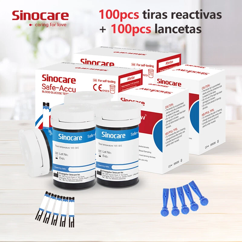 100X Safe Accu Medidor de glucosa en sangre azúcar en la sangre para diabetes