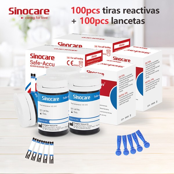 100X Safe Accu Medidor de glucosa en sangre azúcar en la sangre para diabetes