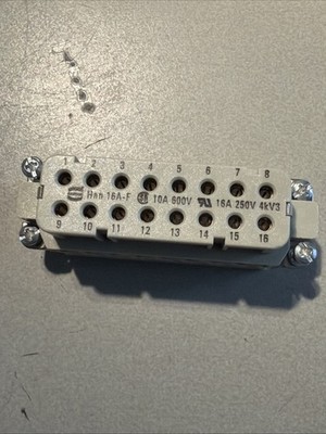 4x HARTING HAN 16A-F 10A 600V Steckverbinder