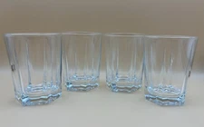 Set 4 ARC Hexagon Whiskey Glasses 4.5" Old Fashion Rocks MCM Bar Tumblers