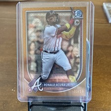 Bowman Chrome 2024 Gold Mojo Refractor /50 #13 Ronald Acuña Jr. Braves