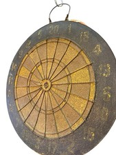 Vintage Wooden Dartboard Old Pub Sign Decor Man Cave Rustic Antique Wallart 36cm