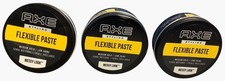 3 Axe Hair Styling Flexible Paste Medium Hold Messy Look Low Shine 2.64 oz