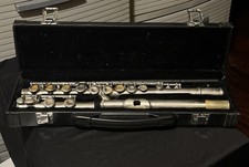 SELMER BUNDY FLUTE Silver Plate Nickel Hard Case w/Cleaning Rod