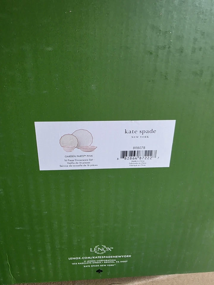 Kate Spade New York Garden Party 16-Piece Dinnerware Set Pink - Image 4 of 4